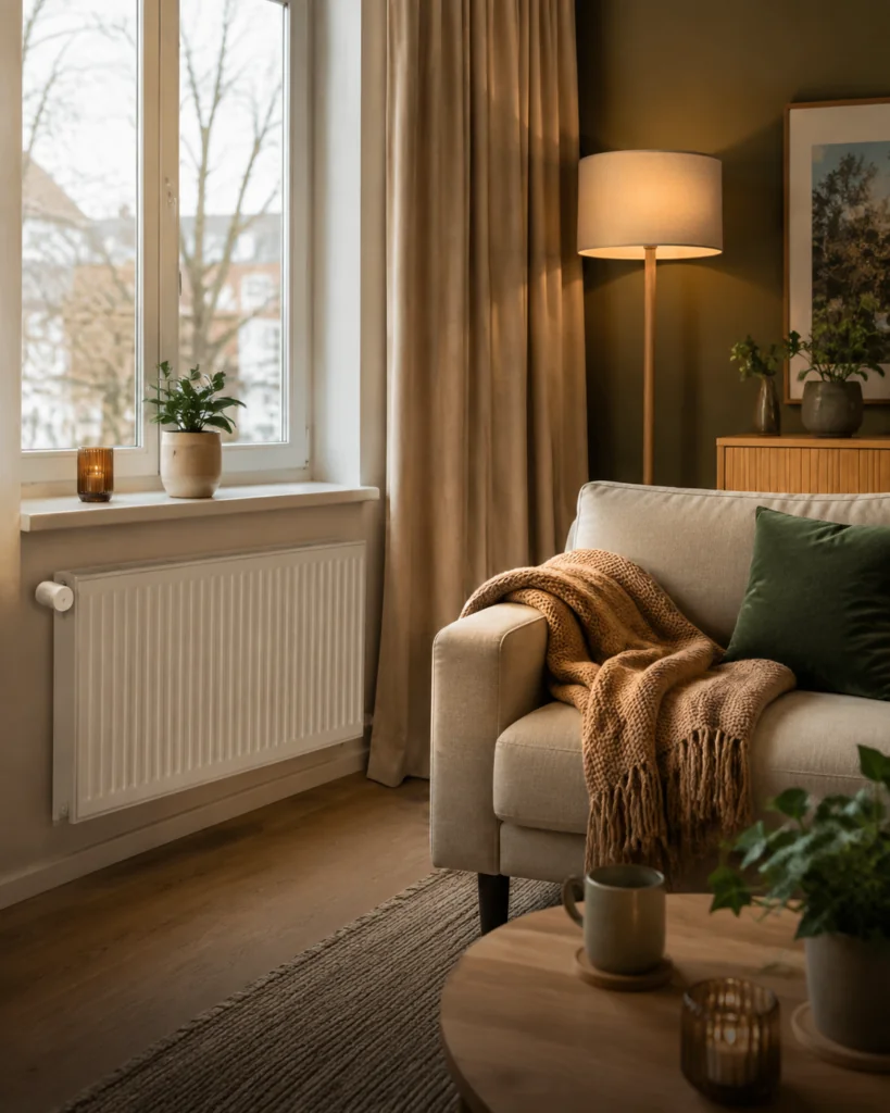 Home Energie besparen in een comfortabele woonkamer
